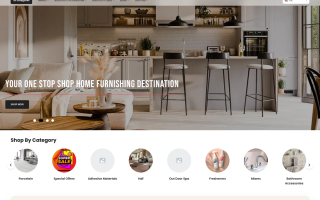 Homepage hero section.