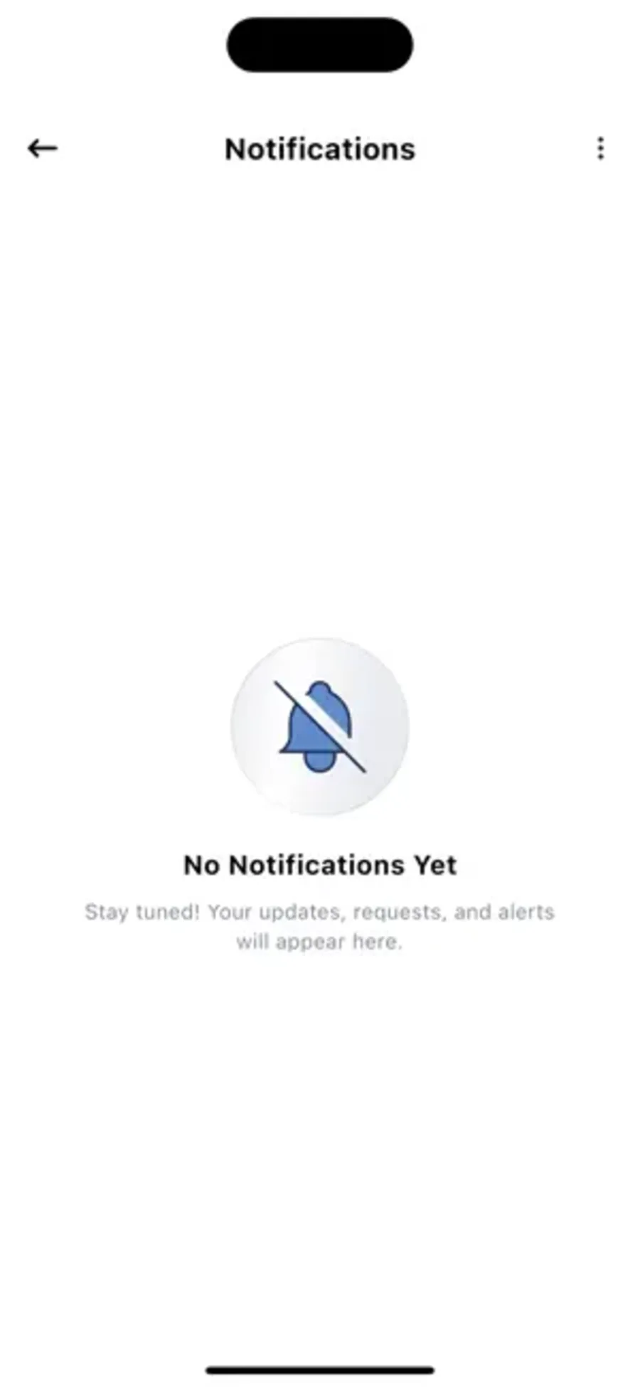 Notifications screen.