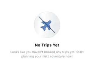 My Trips screen.