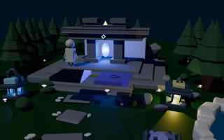 Blender render of a Dream Lanterns environment asset.