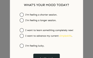 Curriculum or track view.